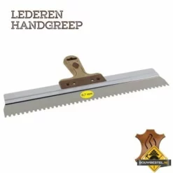 Spackmes SUPER PROF Aluminium 480x0.7 Mm RVS Met LEDEREN-greep 7x9x3 Mm Getand