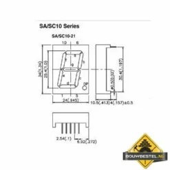 1-cijferige Display - 25 Mm Supergroen -hulpmiddel Verkoopwinkel 1 cijferige display nummers 1 1