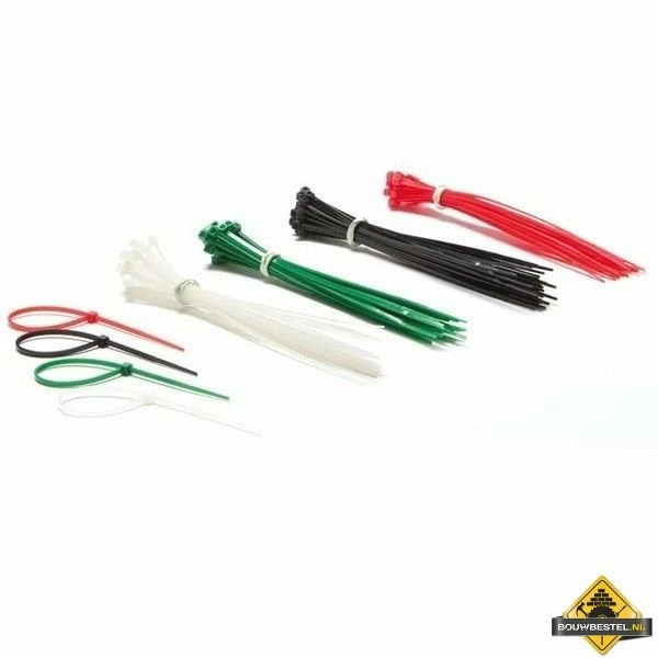 100-delige Set Met Veelkleurige Nylon Kabelbinders 3 100-delige Set Met Veelkleurige Nylon Kabelbinders