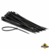 100-delige Set Met Zwarte Nylon Kabelbinders - 7.6 X 400 Mm -hulpmiddel Verkoopwinkel 100 delige set met zwarte nylon kabelbinders 7.6 x 400 mm
