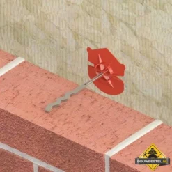 Uni-Lijmboorspouwanker 250x4.6mm A4 RVS (Spouwbereik: 145mm +/- 15) - 50 Stuks -hulpmiddel Verkoopwinkel 106 17