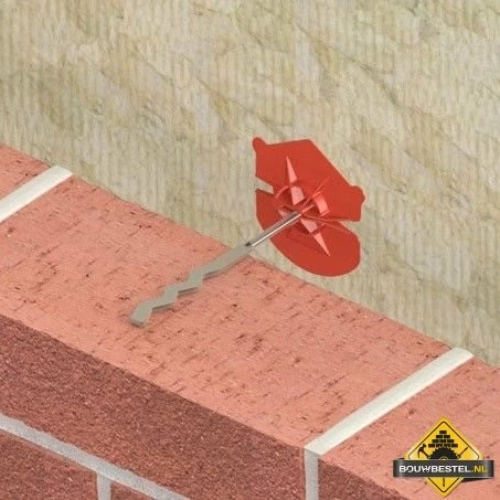 Uni-Lijmboorspouwanker 220x4.6mm (Spouwbereik: 115mm +/- 15) Verzinkt Draad - 50 Stuks 4 Uni-Lijmboorspouwanker 220x4.6mm (Spouwbereik: 115mm +/- 15) Verzinkt Draad - 50 Stuks - Afbeelding 2