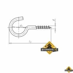 Schroefhaak Houtdraad 80X20mm Diameter: 4.4 Verzinkt - 25 Stuks 5 Schroefhaak Houtdraad 80X20mm Diameter: 4.4 Verzinkt - 25 Stuks -hulpmiddel Verkoopwinkel 12 2