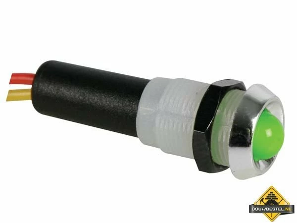 Led Lamp 12V Groen - Chromen Behuizing 3 Led Lamp 12V Groen - Chromen Behuizing