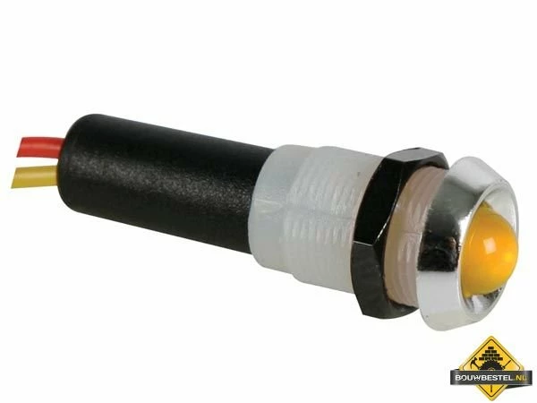 Led Lamp 12V Geel - Chromen Behuizing 3 Led Lamp 12V Geel - Chromen Behuizing