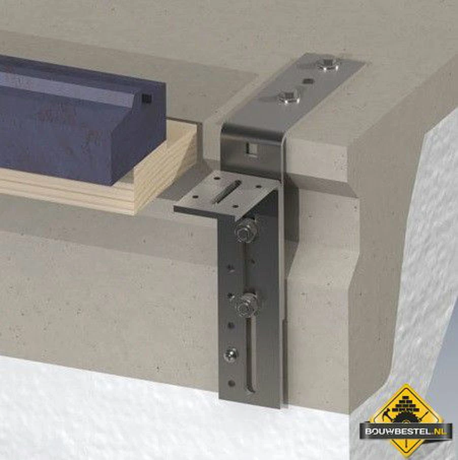 Kozijnstelbeugel / Kozijnstelhoek Type E 65X180mm 60X6 Verzinkt Band - Per Stuk 5 Kozijnstelbeugel / Kozijnstelhoek Type E 65X180mm 60X6 Verzinkt Band - Per Stuk - Afbeelding 3