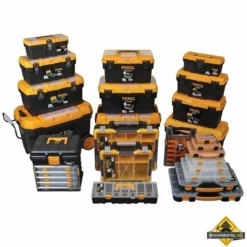 16" Gereedschapskoffer Met Metalen Sloten -hulpmiddel Verkoopwinkel 16 inch gereedschapskoffer met metalen sloten ingebouwde organizers