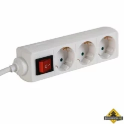 3-voudige Stekkerdoos Met Schakelaar En Lange Kabel - Randaarde