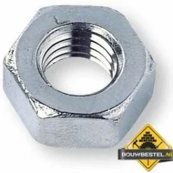 Zeskantmoer M16 DIN934-8 Staal 8 Verzinkt Per 50