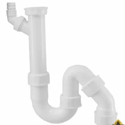 Universeelsifon Met Wasmachine Aansluiting 11/2inch X 40mm Klem Wit