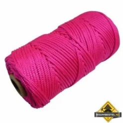 Metselkoord Gevlochten 1.5mm PA Fluor Rose Klos 50m