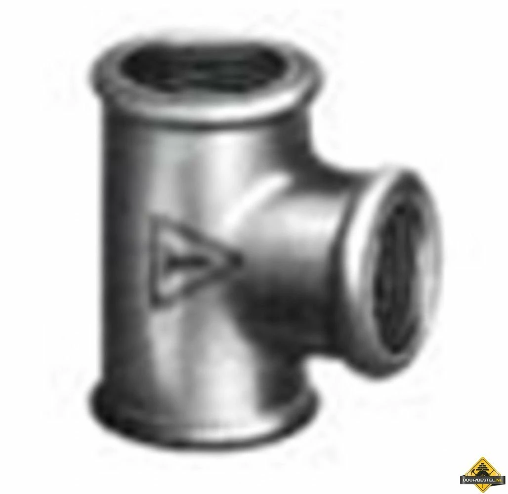 Draadfitting T-stuk 3/4 Zwart 3 Draadfitting T-stuk 3/4 Zwart