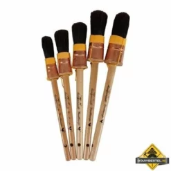 Goudhaantje® Patentpuntkwast Zuiver Zwart Chinees Varkenshaar Handgemaakt No. 14