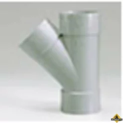 PVC T-stuk 45 Graden 3xmof Grijs 50mm