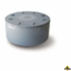 PVC Eindstuk Met Schroefdeksel Grijs 50mm