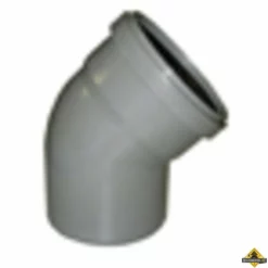 PVC Afvoerbocht 45 Graden Manchet/Spie Grijs 125mm