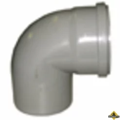 PVC Afvoerbocht 90 Graden Manchet/Spie Grijs 110mm