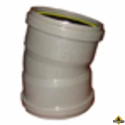 PVC Afvoerbocht 30 Graden 2xmanchet Grijs 110mm