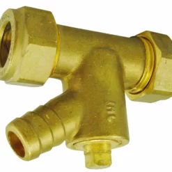 Rechte Knelkoppeling Met Aftap 15