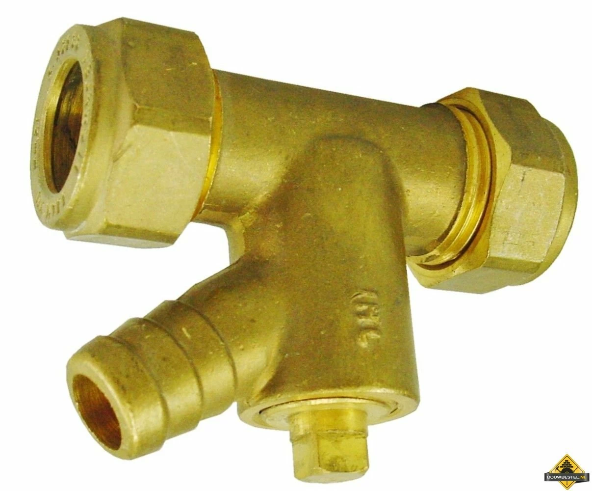Rechte Knelkoppeling Met Aftap 15 3 Rechte Knelkoppeling Met Aftap 15