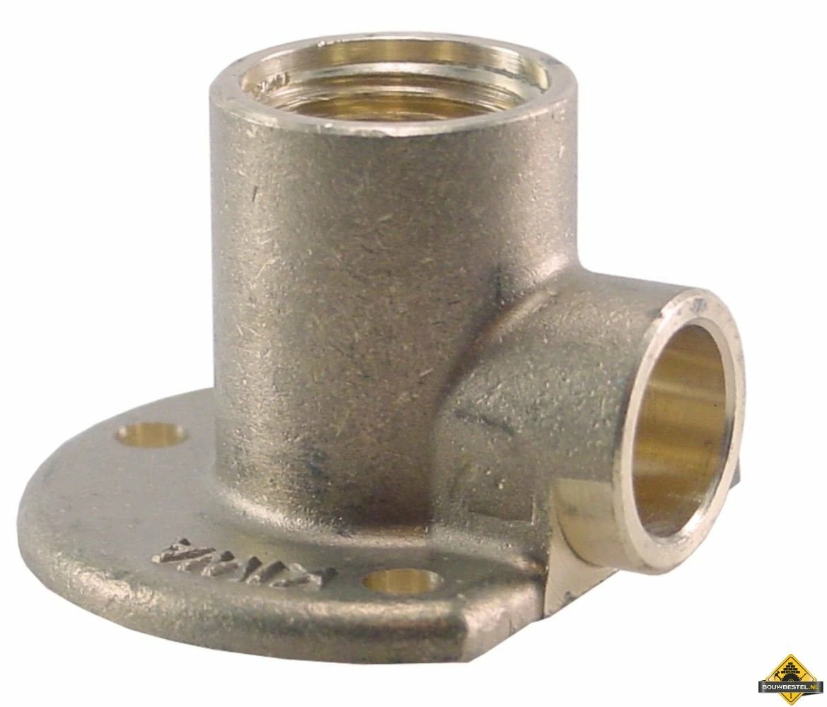 Messing Soldeer Muurplaat Laag 1/2x15mm 3 Messing Soldeer Muurplaat Laag 1/2x15mm