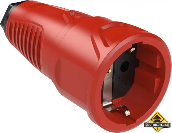 Sirox Volrubber Contrastekker Rood, IP20 3 Sirox Volrubber Contrastekker Rood, IP20