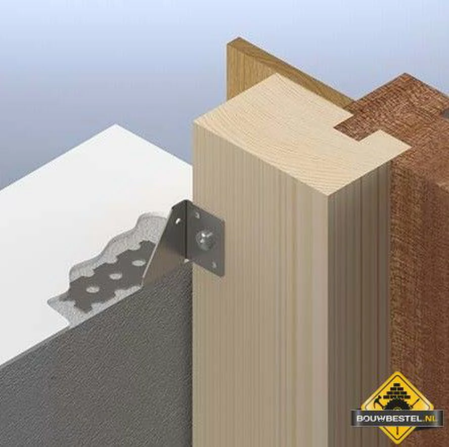 Lijmkozijnanker 1.25mm 115x2 Sendzimir Verzinkt 10 Stuks (5 Links + 5 Rechts) 4 Lijmkozijnanker 1.25mm 115x2 Sendzimir Verzinkt 10 Stuks (5 Links + 5 Rechts) - Afbeelding 2