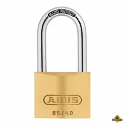 Abus 65/40HB40 Messing Hangslot Met Hoge Beugel Gelijksluitend - 40 Mm