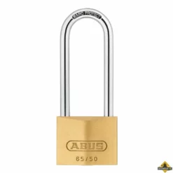 Abus 65/50HB80 Messing Hangslot Met Hoge Beugel Gelijksluitend - 50 Mm