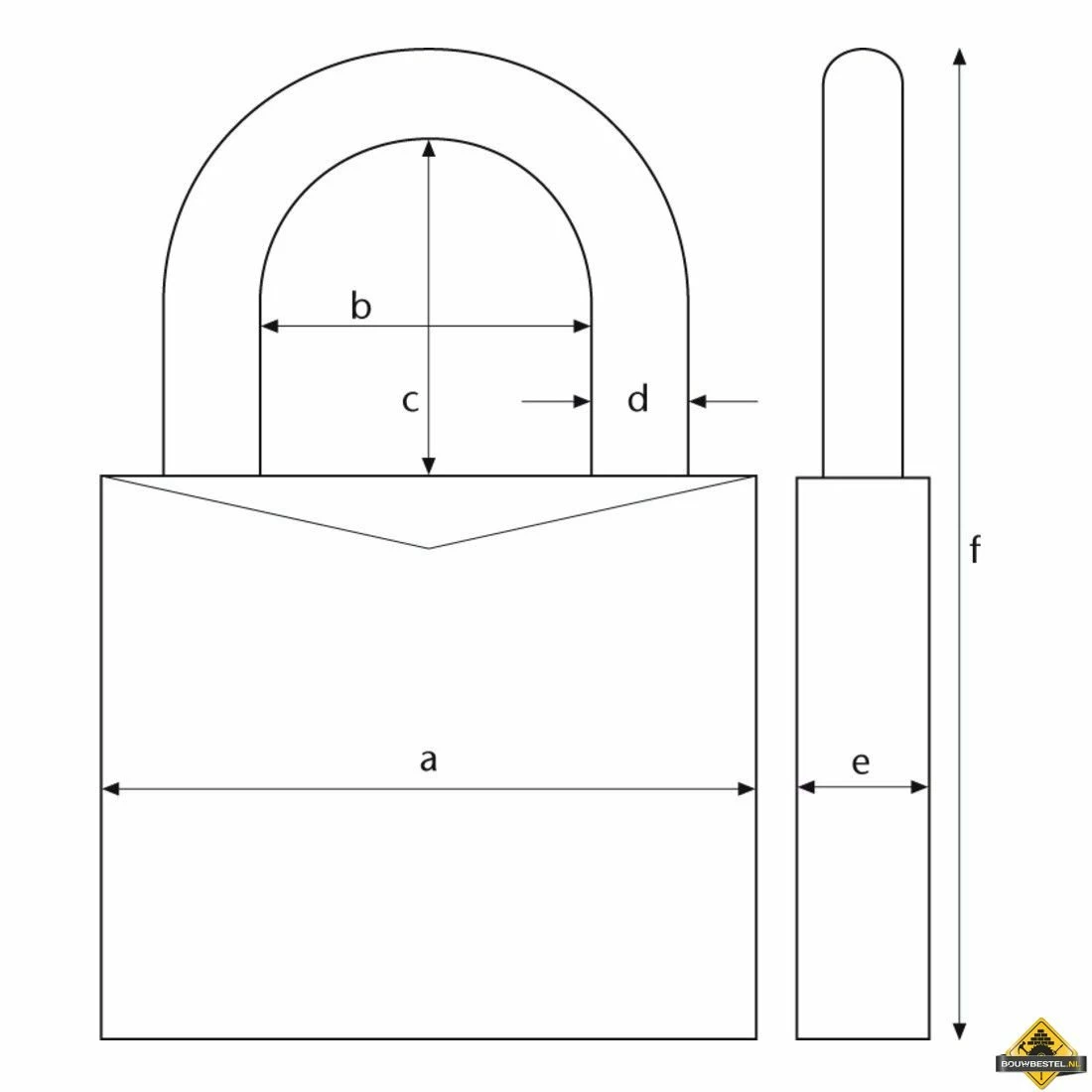 Abus 65/50HB80 Messing Hangslot Met Hoge Beugel Gelijksluitend - 50 Mm 5 Abus 65/50HB80 Messing Hangslot Met Hoge Beugel Gelijksluitend - 50 Mm - Afbeelding 3