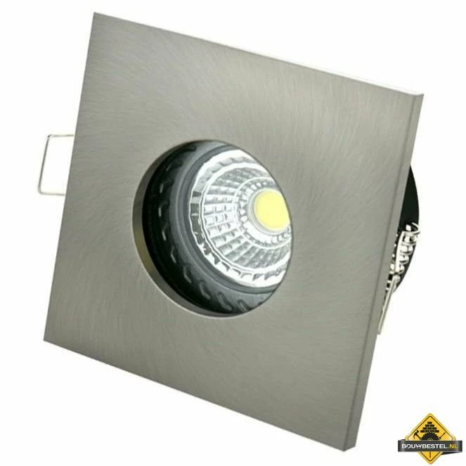 Badkamer Inbouwspot GU10 RVS Vierkant 83x83mm 3 Badkamer Inbouwspot GU10 RVS Vierkant 83x83mm