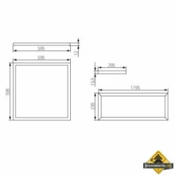 Basic Led Paneel 595 X 595 Lichtkleur 3000K 40W (flickerfree) -hulpmiddel Verkoopwinkel basic led paneel 595 x 595 lichtkleur 3000k 40w detail 2