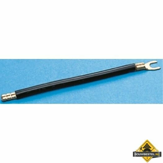 Bedradingsbrug Met 11 Mm Adereindhuls En M 5 Vorkkabelschoen Zwart 10 Mm2 360 Mm | 25 Stuks