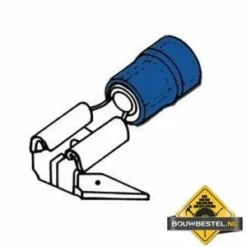 Blauwe Kabelschoen "Piggy Back" - 6.4 Mm