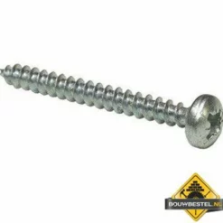 Spaanplaatschroef Pan Cilinder Kop PoziDrive RVS A2 5x50 Per 100