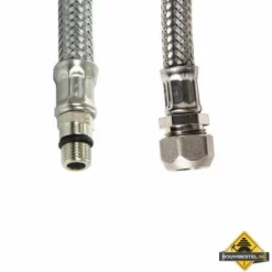 KIWA Metalen Flexibele Aansluitslang M12 X 1inch Buiten X 10mm Pijpje