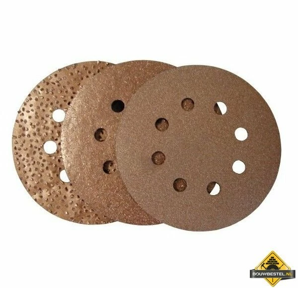 Carbide Schuurplaat Velcro Rond 8H | 125 Mm | G24 | Super Prof 3 Carbide Schuurplaat Velcro Rond 8H | 125 Mm | G24 | Super Prof