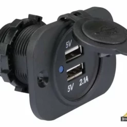 Usb-Lader Voor De Auto-Inbouw (12-24 Vdc In - 2 X 5 V Uit)