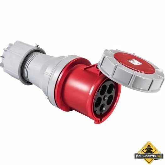CEE-contrastekker IP 67, 5-polig, 400 V, 6 H 125 A, Met Vernikkelde Contacten