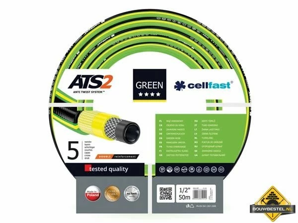 Cellfast - Tuinslang - Green Ats2 1/2 Inch - 50 M 3 Cellfast - Tuinslang - Green Ats2 1/2 Inch - 50 M