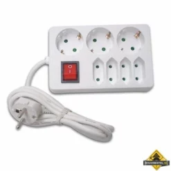 Contactdoos Met 3 Stopcontacten, 4 Euro Stopcontacten En Schakelaar