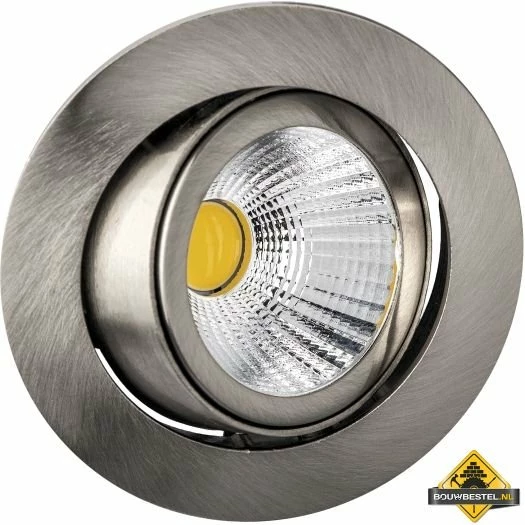 Deluna Aluminium Inbouwspot Kantelbaar Ijzer, Geborsteld Warmwit, 8 W 3 Deluna Aluminium Inbouwspot Kantelbaar Ijzer, Geborsteld Warmwit, 8 W