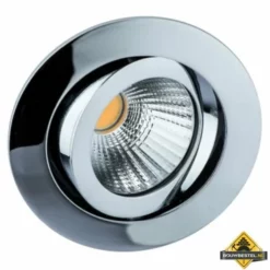 Deluna Aluminium Inbouwspot LED Kantelbaar Dimbaar In Warmte Chroom, 7 W