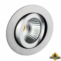 Deluna Aluminium Inbouwspot LED Kantelbaar Dimbaar In Warmte Chroom Mat, 7 W