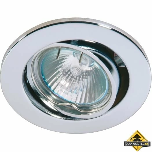 Deluna Metalen Inbouwspot Kantelbaar Chroom, 50 W 3 Deluna Metalen Inbouwspot Kantelbaar Chroom, 50 W