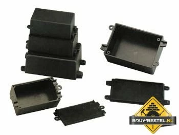 Behuizingen Met Montagegaten En Kabeluitsparingen - Zwart 82 X 57 X 31.5mm 3 Behuizingen Met Montagegaten En Kabeluitsparingen - Zwart 82 X 57 X 31.5mm