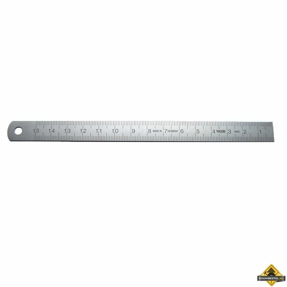 Geharde RVS Liniaal Met Linkse Schaal - 250 X 13 X 0,5 Mm 3 Geharde RVS Liniaal Met Linkse Schaal - 250 X 13 X 0,5 Mm