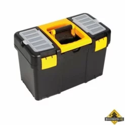 Gereedschapskoffer -hulpmiddel Verkoopwinkel gereedschapskoffer zwart geel