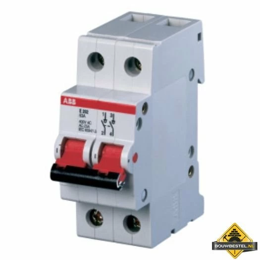 Hoofdschakelaar 'E202' 40 A 2-polig 2 Modulen 3 Hoofdschakelaar 'E202' 40 A 2-polig 2 Modulen