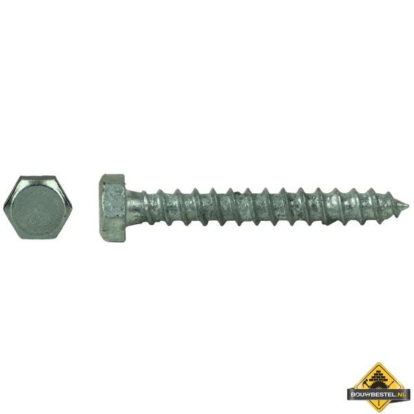 Houtdraadbout Vuurverzinkt Staal DIN 571 Diameter 7x130mm | 100 Stuks 3 Houtdraadbout Vuurverzinkt Staal DIN 571 Diameter 7x130mm | 100 Stuks